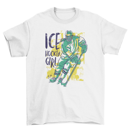 Ice hockey girl t-shirt