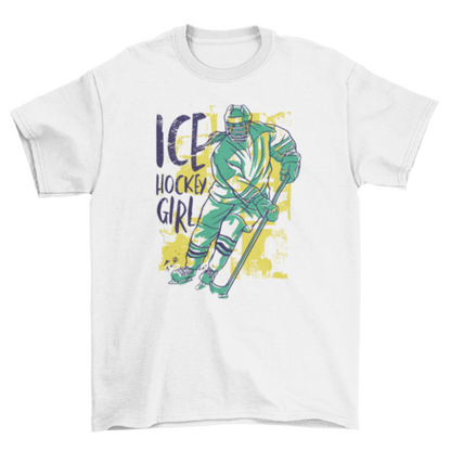 Ice hockey girl t-shirt