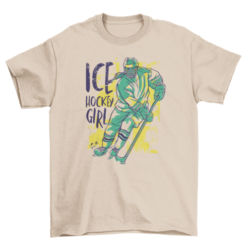 Ice hockey girl t-shirt
