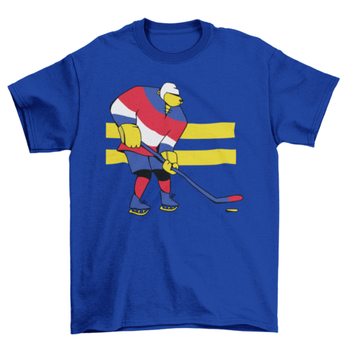 Ice hockey bear t-shirt